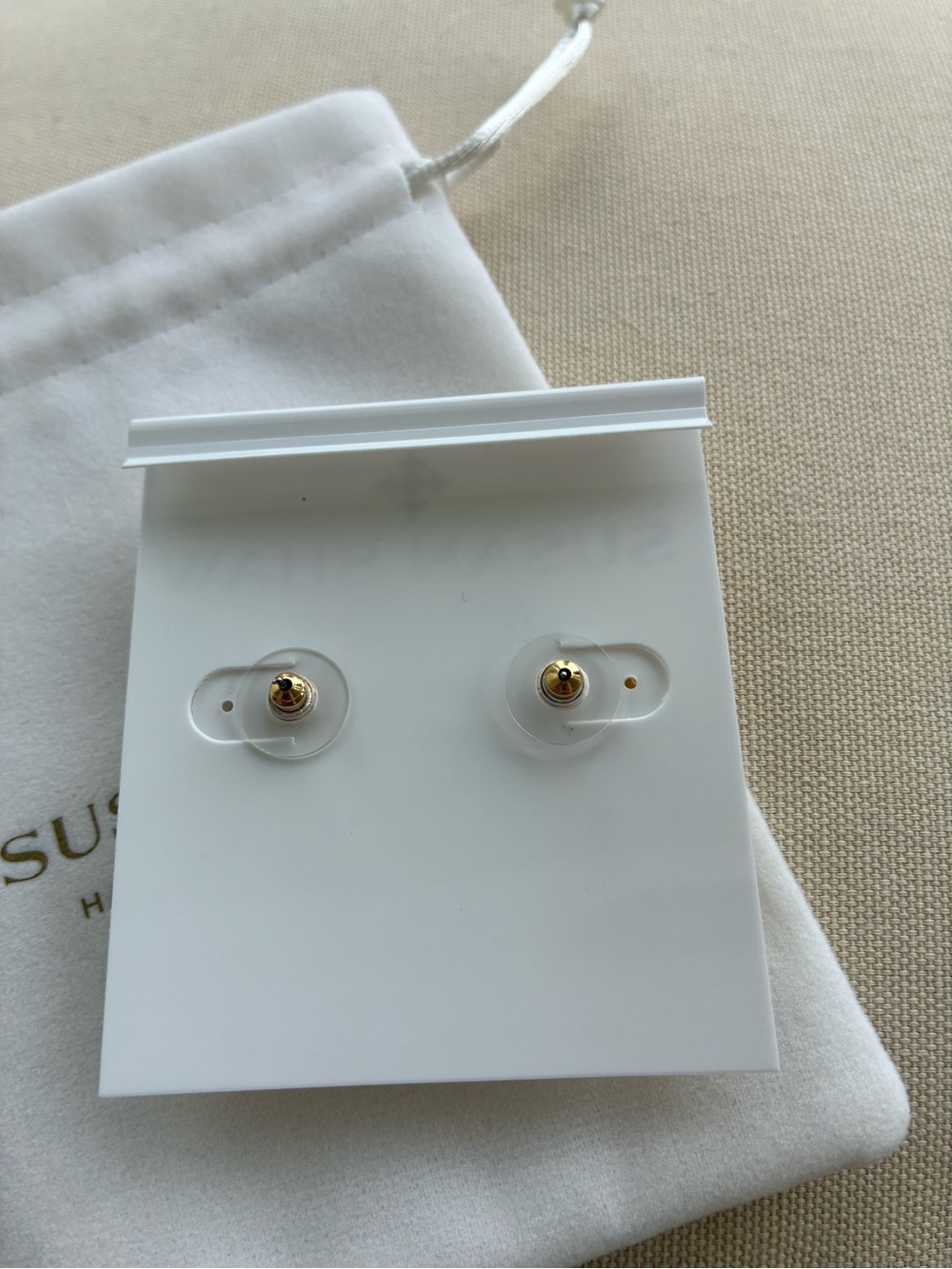 Susan Shaw Charlotte Studs - Classic Blue - Picture 3 of 3